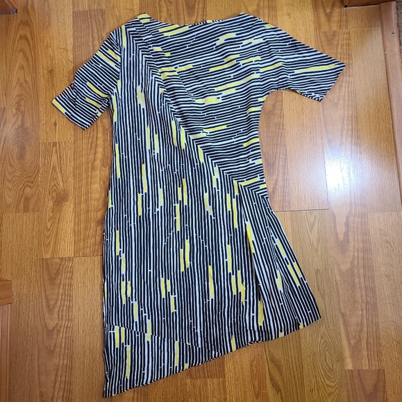 Veronica Beard Asymmetrical Contrast Dress Size 2 - Picture 2 of 6